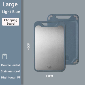 Stainless steel cutting board food grade kitchen thickened double-sided cutting vegetables mold resistant and antibacterial extra thick