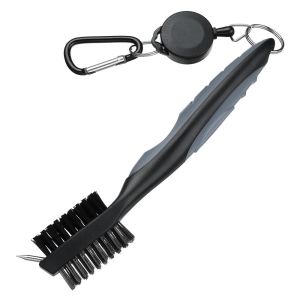 WFYW Durable Irons Woods Double Sided Groove Cleaner Cleaning Tool Golf Club Brush Clip To Bag