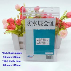 BZK Bao Đựng Thẻ Tên Nhựa Dẻo Trong Suốt Có Khóa Zip / Dây Đeo Thẻ Học Sinh Sinh Viên Nhân Viên