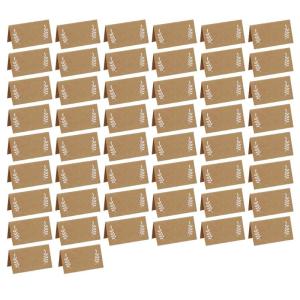 50 Brown Color White Linen Texture Place Cards Name Cards for Weddings Meetings and Celebrations