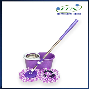 Bộ Lau Nhà Spin Mop Thông Minh CoCo Home - Thùng Nhựa INOX & Bông Lau Cotton Cao Cấp