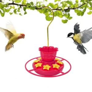 ER52858 Plastic Hummingbird Feeder Leak-proof Detachable Bird Food Bowl Feeding House Durable Hanging Feeder Bowls Bird Supplies