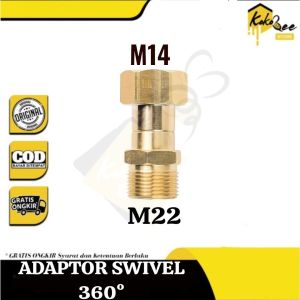 Adapter Join Swivel Selang Putar 360° Hose Gun Steam Jet Cleaner - Adaptor Penyambung Swivel Bisa Putar Jet Cleaner Anti Kusut - Adaptor Swivel Join Hose Gun Steam Jet Cleaner - Alat Penyambung Selang Gun Jet Cleaner