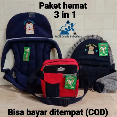 Paket Hemat ( 3 in 1 ) Tas Bayi Gendongan Bayi Samping Dan Gendongan Bayi Depan Termurah