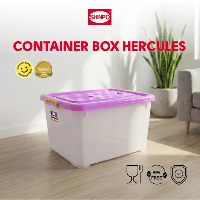 SHINPO Kontainer Plastik Dengan Roda Hercules Container Box Kotak Penyimpanan SPO-SIP-119-CB-150