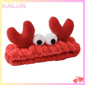 [KUNLIAN] Women Cartoon Kawaii Plush Elastic Hair Bands Soft Wash Face Hairbands Headband Hair Accessories Girls Sweet Cute Headwear