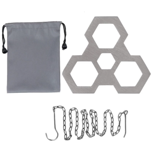 Cắm Trại Hội Đồng Quản trị chân máy biến chi nhánh vào lửa trại chân máy thép không gỉ lửa trại hỗ trợ tấm với chuỗi dây có thể điều chỉnh