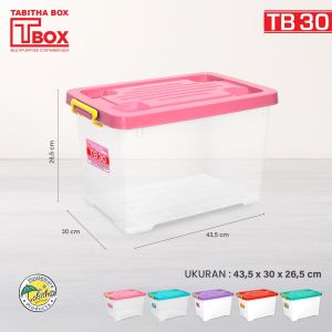 Tabitha Container Box Plastik Kotak Penyimpanan Besar Jumbo Serbaguna Dengan Roda - TBOX