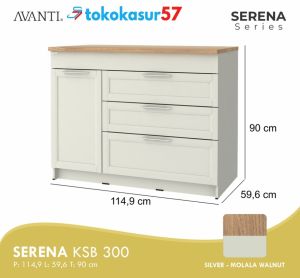 Kitchen Set - Lemari dapur Bawah 3 pintu SERENA KSB 300 - Avanti Furniture