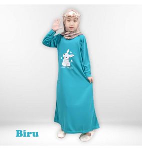 CF Kids Gamis Anak Perempuan Print DTF Sweet Bunny Baju Muslim