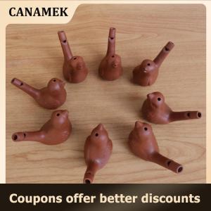 【 CANAMEK 】 Creative Water Bird Whistle Drawing Warbler Song Ceramic Chirps Baby Bathtime Musical Toys for Kids