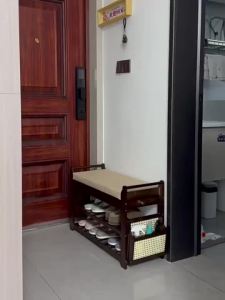 Stool Shoe Wearing Stool Bamboo shoe Shoe Changing Stool Bamboo shoe bench with drawer