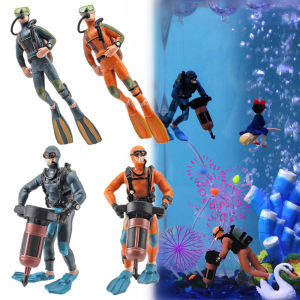 Miniature Diver Figure Aquarium Ocean Swimmers Model Decor Fish Tank Accessories