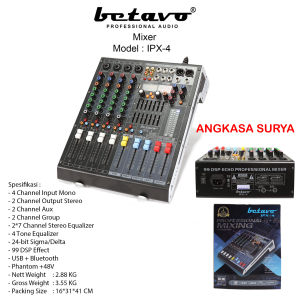 Mixer Betavo IPX4 /IPX 4 ORIGINAL 4 Channel Reverb 99 Dsp Group