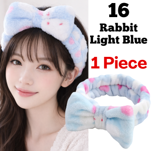 AIDA Sanrio Plush Bow Spa Headband Cute Kawaii Makeup Face Wash Hair Band Sanrio Headband Spa Comel Plush Bow可爱毛绒蝴蝶结洗脸发带