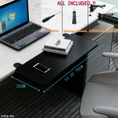 Punch-Free Keyboard Tray Computer Desk RackSpace-Saving Foldable Desktop Extension Board4 ColorsWood Grain