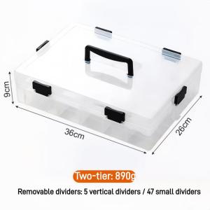 Toolbox Plastic Container Box for Tools Case Screw Sewing Boxe Transparent Component Screw Storage Box