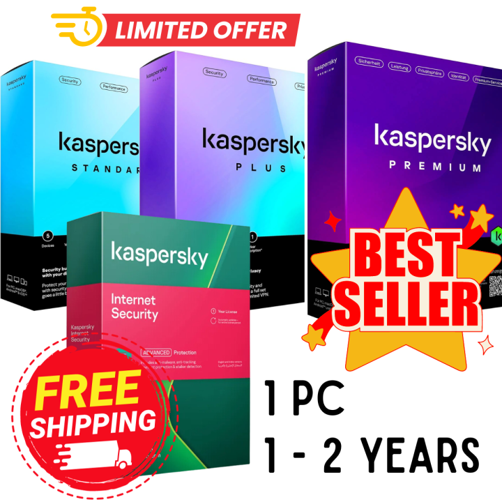100 Original Kaspersky Standard, Plus, Premium Security 2024 Lazada