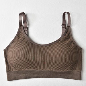 OK Bra Korean Style Comfortable Simple Elastic Vest Womens Clothing Thin Shoulder Strap Sports Bra