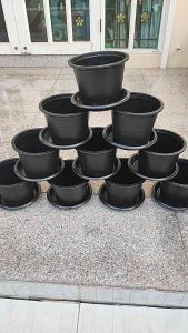 กระถางต้นไม้ 8" เซ็ทพร้อมจานรอง 8" แพ็คละ 10 ใบ