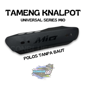 iconblue88 Paket Combo Murah Cover tameng knalpot all Series MIO universal ANTI PECAH ABS TEBAL gratis sepasang Baut Warna HITAM Universal Semua motor Mio