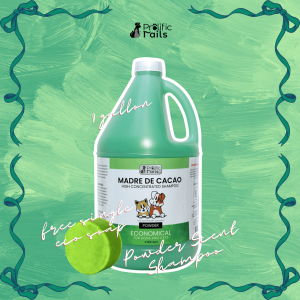 FASHION- Anti Galis (Mange) Kati (Itchy) Kamot Prolific Tails 1 Gallon (3.78L) Madre De Cacao Shampoo (Baby Powder Scent) Anti Mange Anti-Fungal and Anti-Bacterial with free Madre de Cacao Soap
