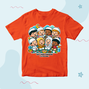 Baju Kaos Ramadhan Anak Laki Laki Karakter Anak Muslim Lebaran Lucu Usia 1 - 10 Tahun - DTF2