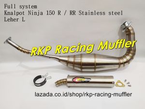 Knalpot Ninja 150 R RR SS 2 tak kolong Creampie NS2 stainless steel leher L kenalpot racing motor
