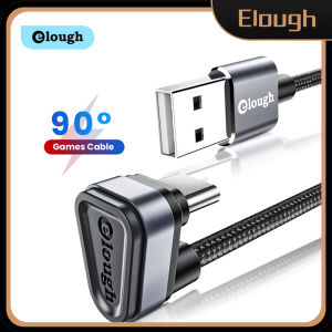 Elมุ้งชาร์จ USB Type C 90องศาสายชาร์จเร็ว Usb C สายชาร์จข้อมูล Usb-C สำหรับ Samsung S8 S9 Note 9 8 Xiaomi Mi 8