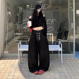 Y2k Clothes Jeans For Woman Baggy Loose Wide Leg Distressed Washed High Waist Trousers Streetwear Casual Long Pants2026