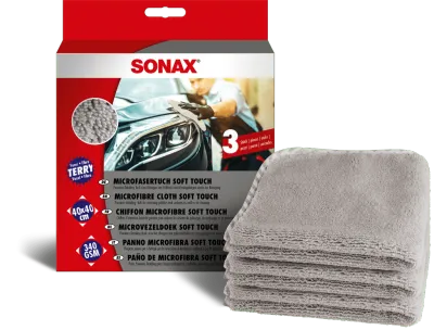 Sonax Microfiber Cloth Soft Touch for Interior and Exterior 3pcs Pack