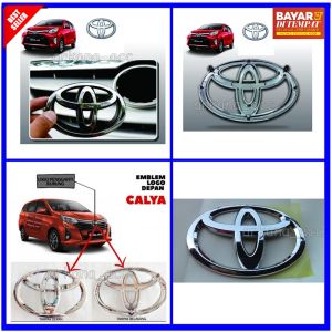 Emblem Toyota CALYA Depan Chrome Logo Bukan Stiker Biasa Aksesoris Variasi AA