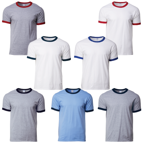 red and white ringer tee