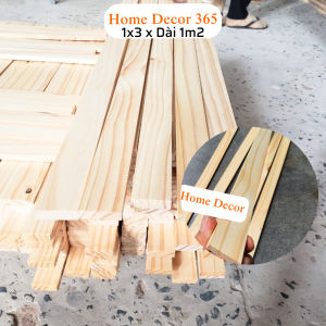 Thanh Nan Gỗ Thông Bào Sẵn Giá Rẻ Dày 1cm x 3cm x Dài 1m2 Gỗ Thông Xẻ Thanh Dùng Làm Nẹp Chỉ Decor Chuồng Thú Cưng