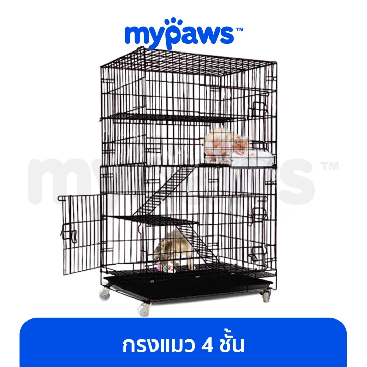 My Paws กรงแมว 4 ชั้น กรงเหล็กคุณภาพดี