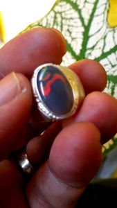 Cincin Perak Batu Kalimaya Kristal Abu Asli Banten High Quality
