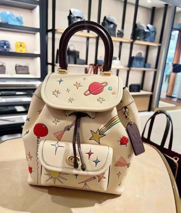 Coach backpack flower hot sale