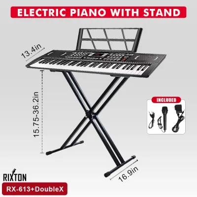 RIXTON RX-613 Electronic Piano Digital Keyboard Piano Portable Piano Original Keyboards Kids Gift 61 Keys/New Beginner/adult /childrens portable electronic piano RX-613