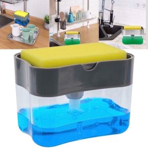 TEMPAT SABUN BUSA SPON CUCI PIRING | DISPENSER SABUN SOAP DISPENSER+Gratis pouch - Lulul Store