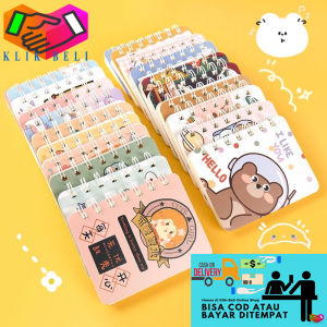 Klik-Beli Notebook Mini A7 ATK Note Book Catatan Ring Buku Memo Tulis Diary Agenda Motif Lucu