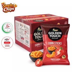 Chips Tomato Flavor Golden Touch BIG SIZE Box 12x104g Imported Crunchy Snack