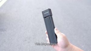 2026 ESLNF Antitheft Portable Bicycle Folding Lock Sturdy Durable Cycling Lock With Keys Waterproof Sturdy Security Bicycle Lock