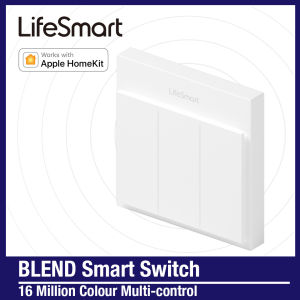 LifeSmart White BLEND Smart Switch App-Controlled Smart Home Light Switch Panel