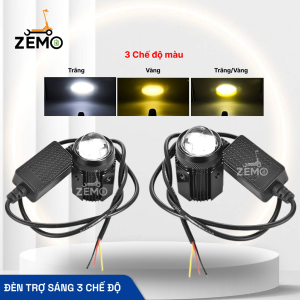 Đèn trợ sáng bi cầu mini 3 chế độ có quạt làm mát [Giá 1 đôi]