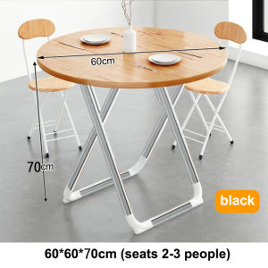 Home folding table dormitory folding table combination simple dining table balcony dining table portable small round table
