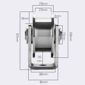 สแตนเลส H V U Groove ล้อเลื่อนรางรางลูกกลิ้งล้อเก้าอี้แข็งรอกแบริ่งสำหรับ Swing Sate + Bracket
