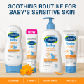 Cetaphil Baby Daily Lotion 400ml with Organic Calendula for Newborn| Gentle & Hypoallergenic | Almond & Sunflower Oil | 24-Hour Hydration | For Delicate Baby Skin | Pediatrician Approved. 