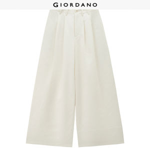 GIORDANO Women Casual Pants Pleated Elastic Waist Casual Pants Casual Stylish Trendy Elegant Comfortable Fashion 18426205