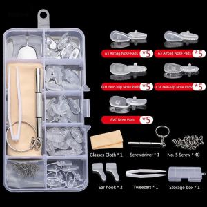 Eyeglasses Sunglasses Silicone Nose Pads Set Glasses Optical Repair Kit Screw Nut Nose Pad Set