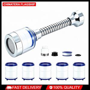 Faucet Water Filter with PP Cotton Filter Pressurized Splash Filters for Household Kitchen Bathroom